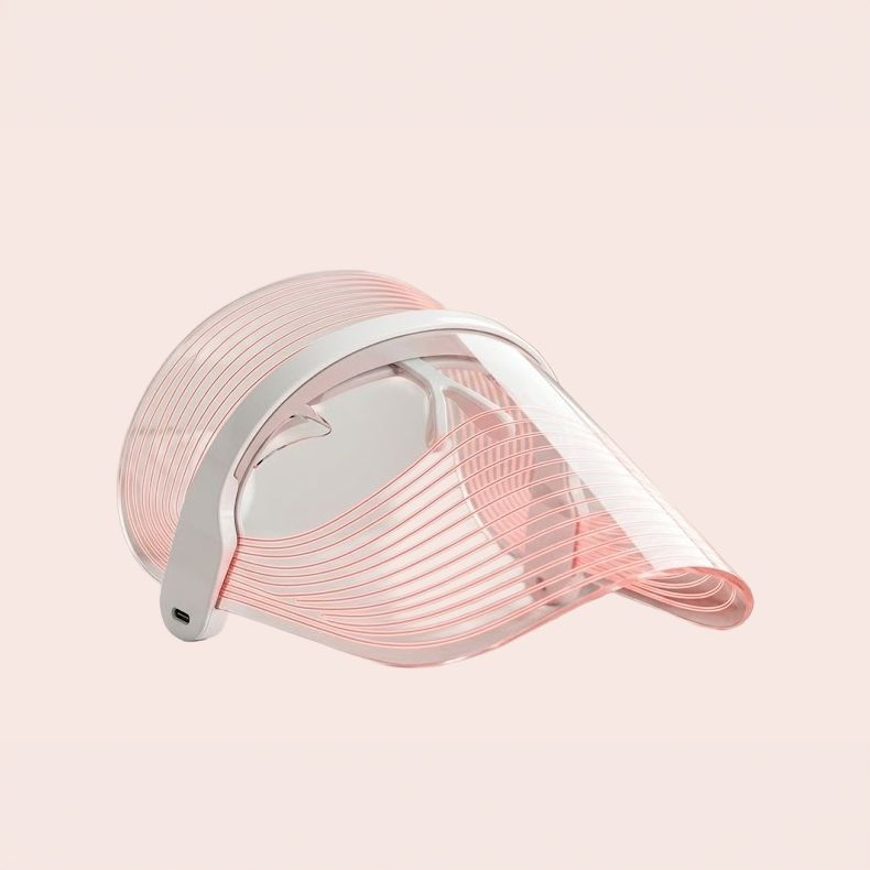 LED face mask angled view