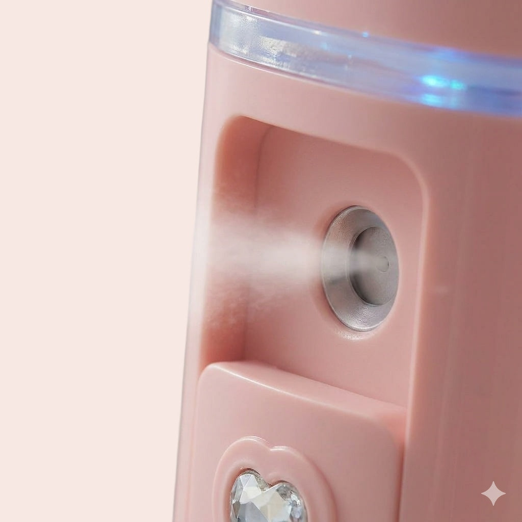 Nano mist steam close-up detail