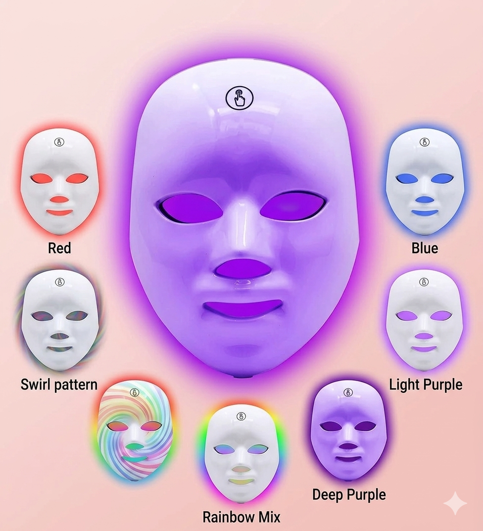 LED 7-Color Light Therapy Face Mask