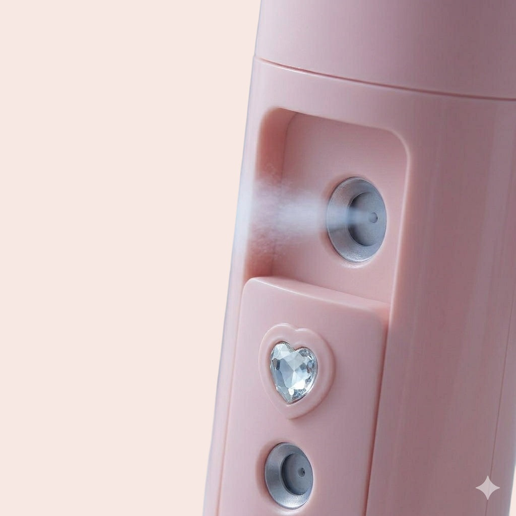 Zivora Mini Facial Steamer on blush background