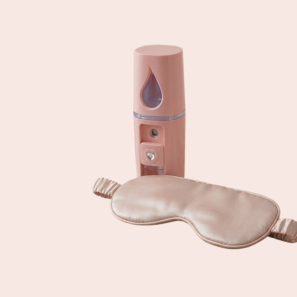 Facial steamer with eye mask home spa set