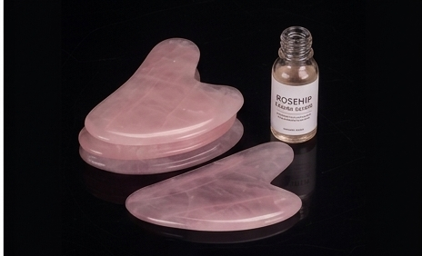 Rose Quartz Gua Sha Facial Sculpting Tool