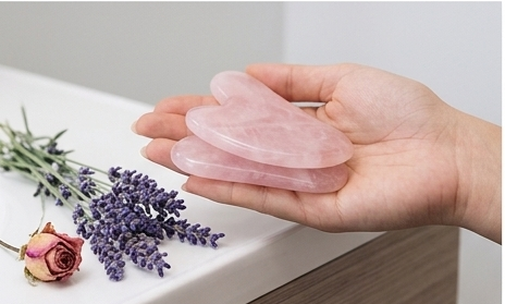 Rose Quartz Gua Sha Facial Sculpting Tool