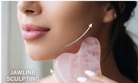 Rose Quartz Gua Sha Facial Sculpting Tool