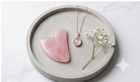 Rose Quartz Gua Sha Facial Sculpting Tool